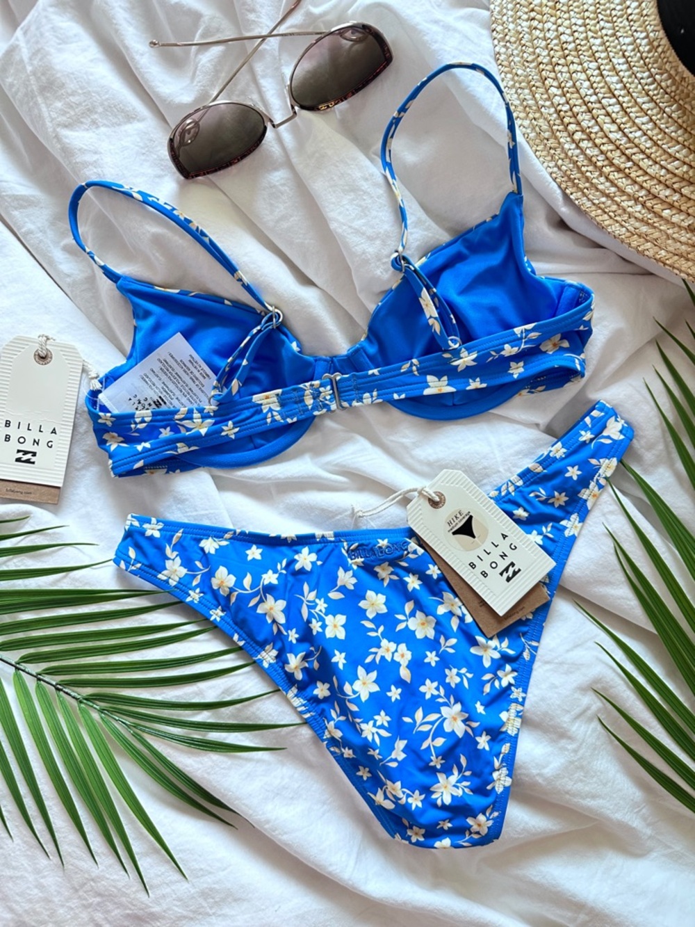 Billabong Blue Floral Underwire Bikini Set - Picture 7 of 14